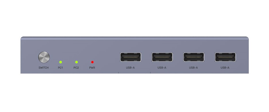 Unitek KVM HDMI 4K60Hz Switch 2-1 with 4-Port USB Hub V307A