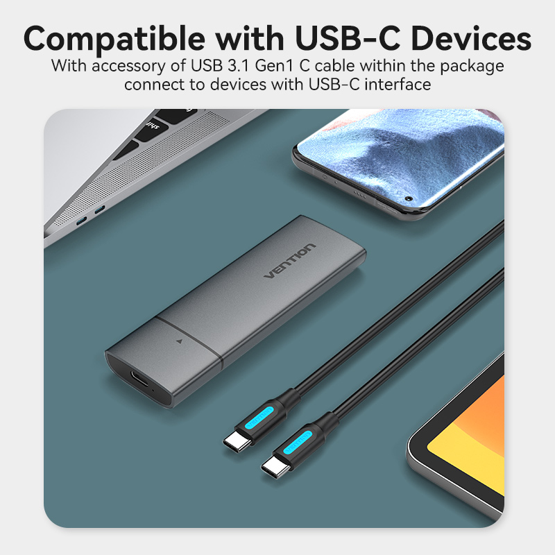 Vention KPGH0 M2 NVMe SSD Enclosure USB 3.1Gen2 10Gbps Metal