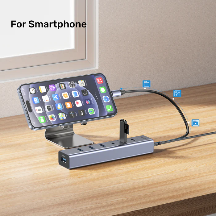 Unitek USB-A Hub 7-Port 3xUSB-C 4xUSB-A with Power Supply H1335A