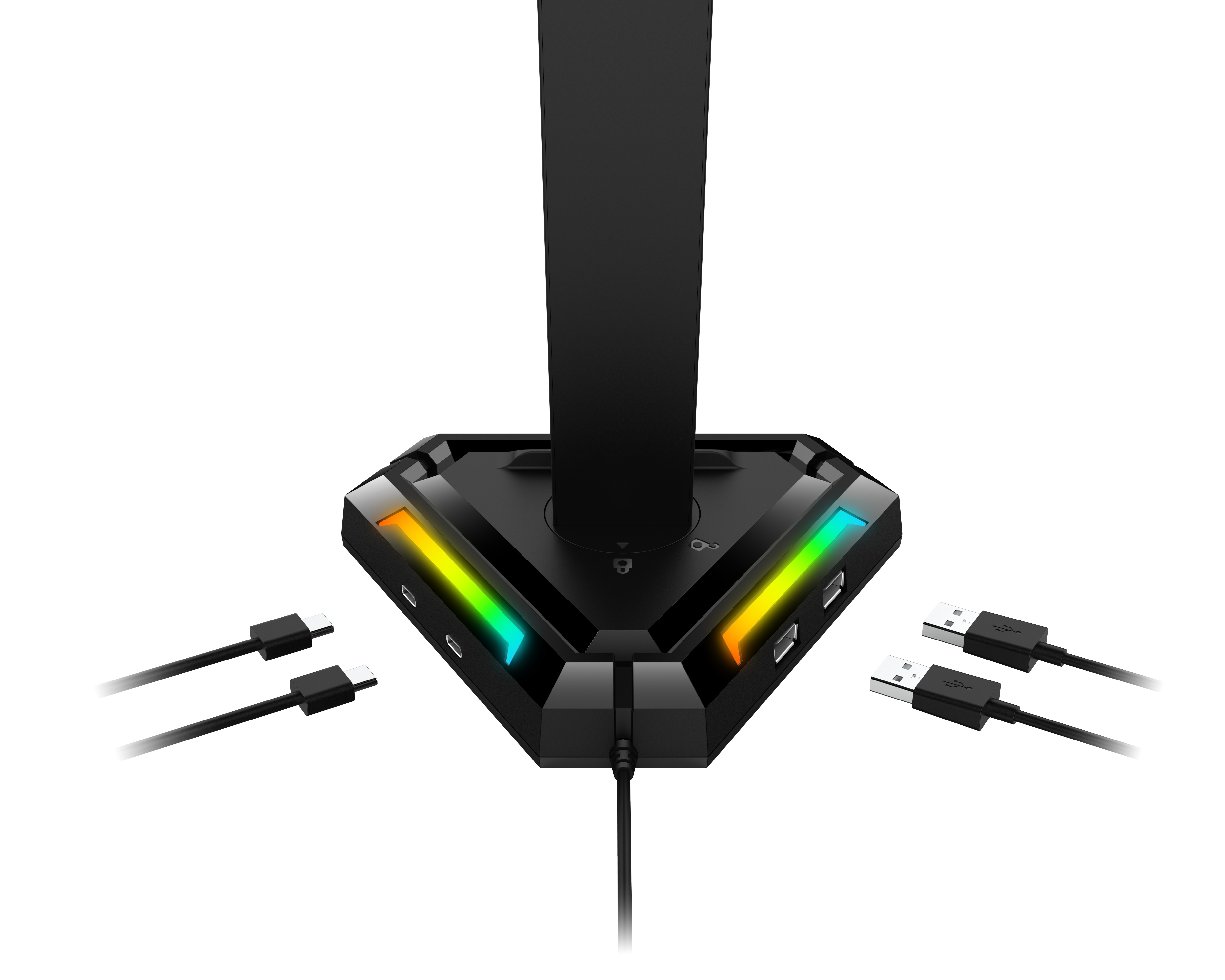 Genius Gaming Headphone LED Stand with USB Hub GX-UH100