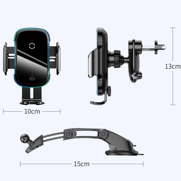Baseus QI 15W Wireless Car Charger with Dash & Air Vent Mount