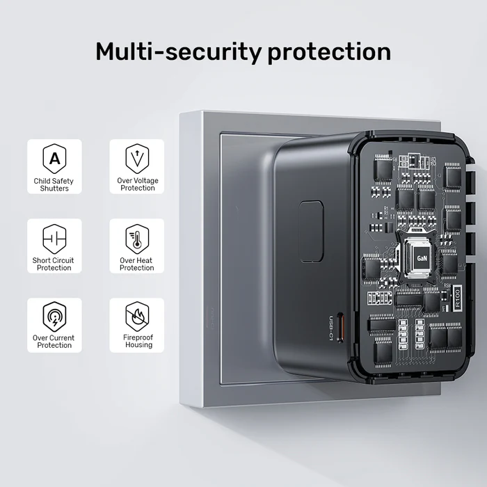 Unitek World Travel Adapter & 100W Charger EU/UK/US 4xUSBC+1xUSBA P1123ABK