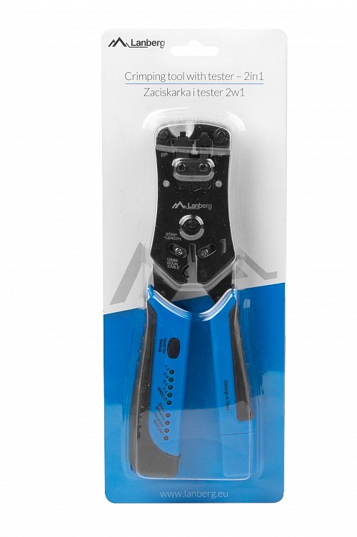 Lanberg 2in1 Crimping Tool & Cable Tester RJ45/RJ11/RJ12