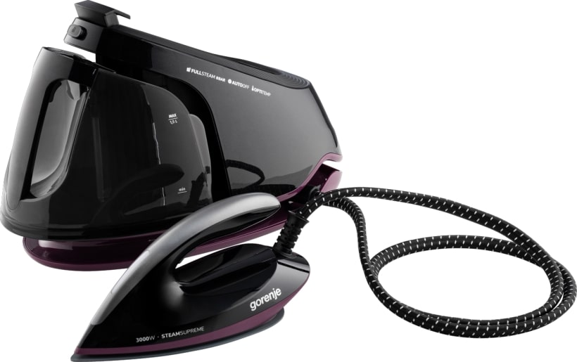 Gorenje Iron Steam Generator 3000W 8 BAR 1.5L Water Tank 160g/m SGD3000BKV