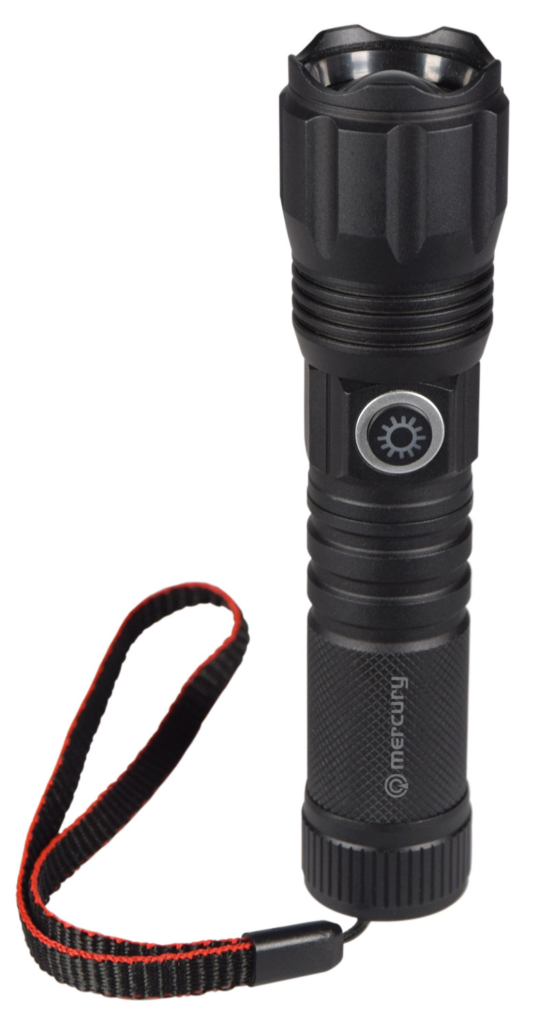 Mercury Rechargeable LED Torch with Window Breaker & SOS Function 410.307UK