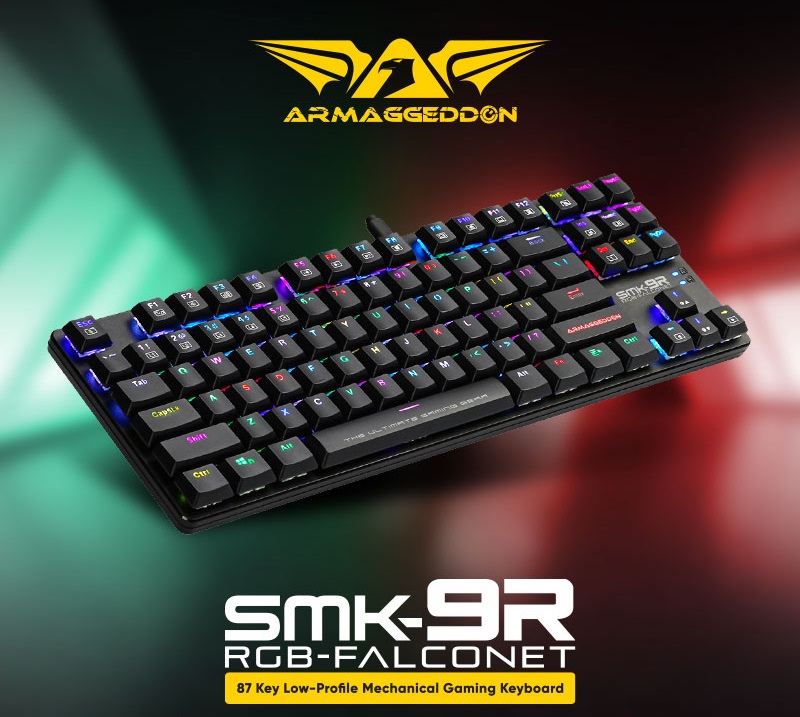 Armaggeddon SMK-9R Low Profile Mechanical Keyboard 87 Black Switch Keys