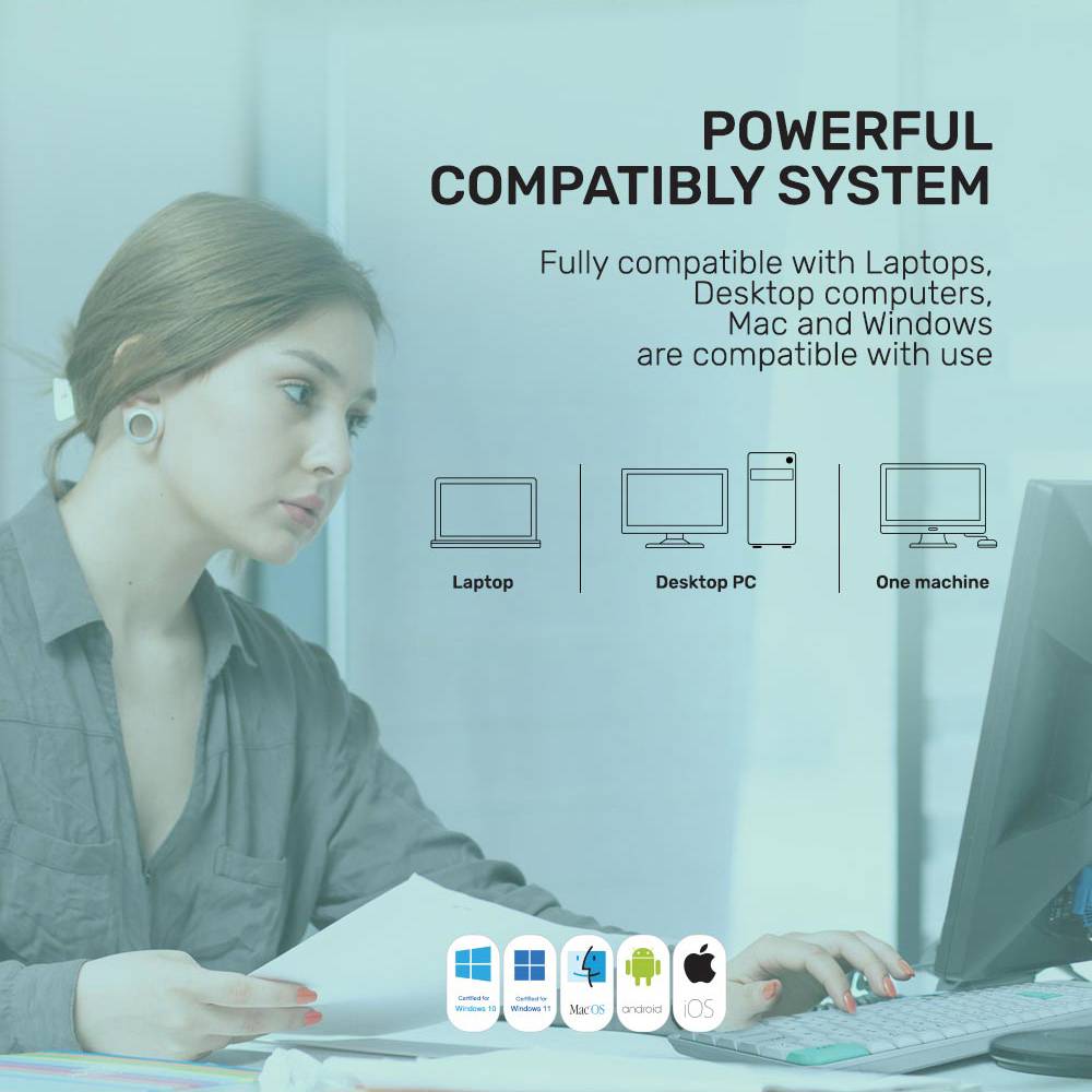 Alcatroz Keyboard & Mouse 2.4G+BT Combo 84K Tetriz Air 300C Winter White