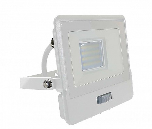 V-TAC PIR Sensor LED Floodlight 20W CW 6400K IP65 White 20297
