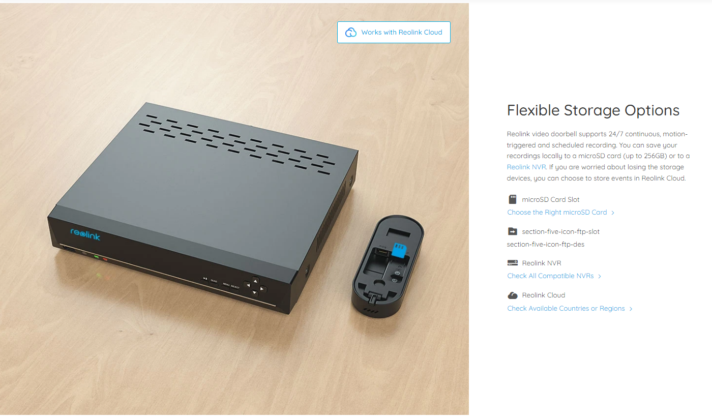 Reolink WIFI Video Doorbell 5MP black (D340W)