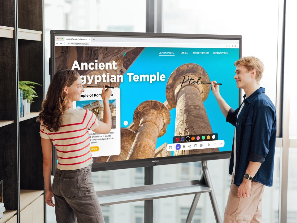Viewsonic Viewboard Interactive Display Whiteboard 55" 4K Android EDLA 64-Point Touch 2.1 Speakers 8 Mic Array IFP5541-1-1C