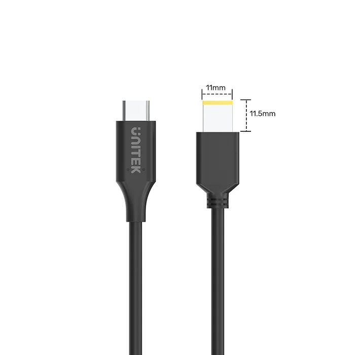Unitek UCL USB-C to DC Cable 1.8m 65W for Lenovo 11x4.5mm C14115BK