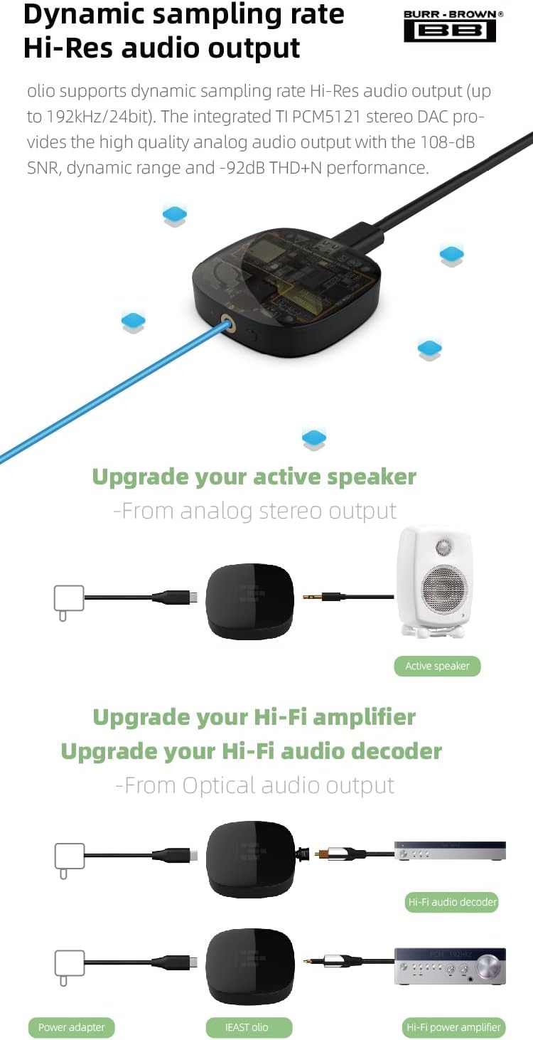 iEast Audiocast Oliostream 1 White Receiver Multiroom Audio WiFi+BT AirPlay2