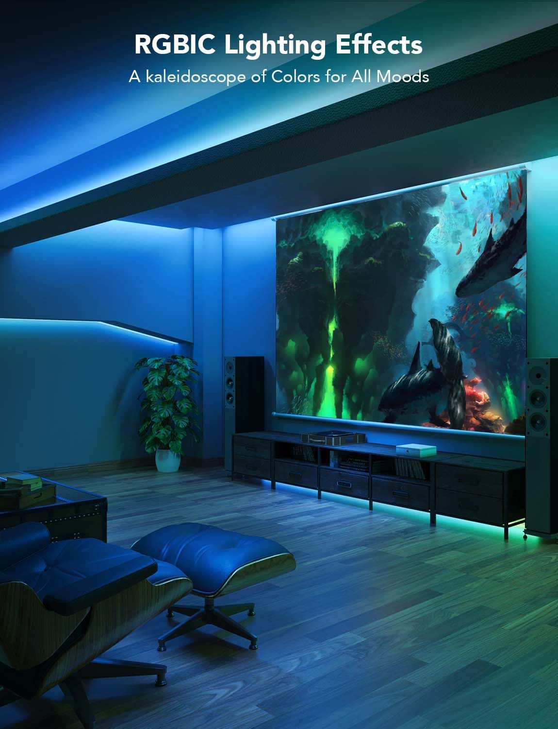 Govee RGBIC Basic Wi-Fi + Bluetooth LED Strip 5m H618A