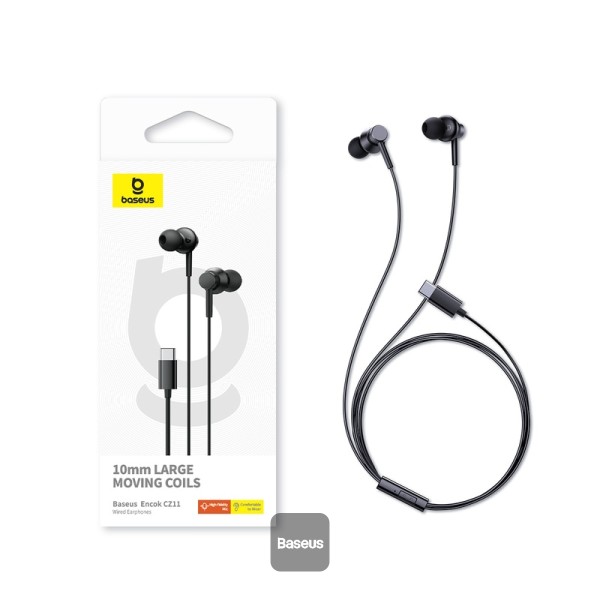Baseus  Earphones Wired Type C Encok CZ11 Black