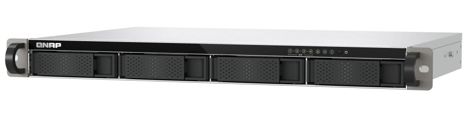 QNAP NAS 4-Bay Rackmount Short-Depth ARM Quad-Core, 4GB RAM, Dual 2.5GbE Ports & USB 3.2 TS-433eU