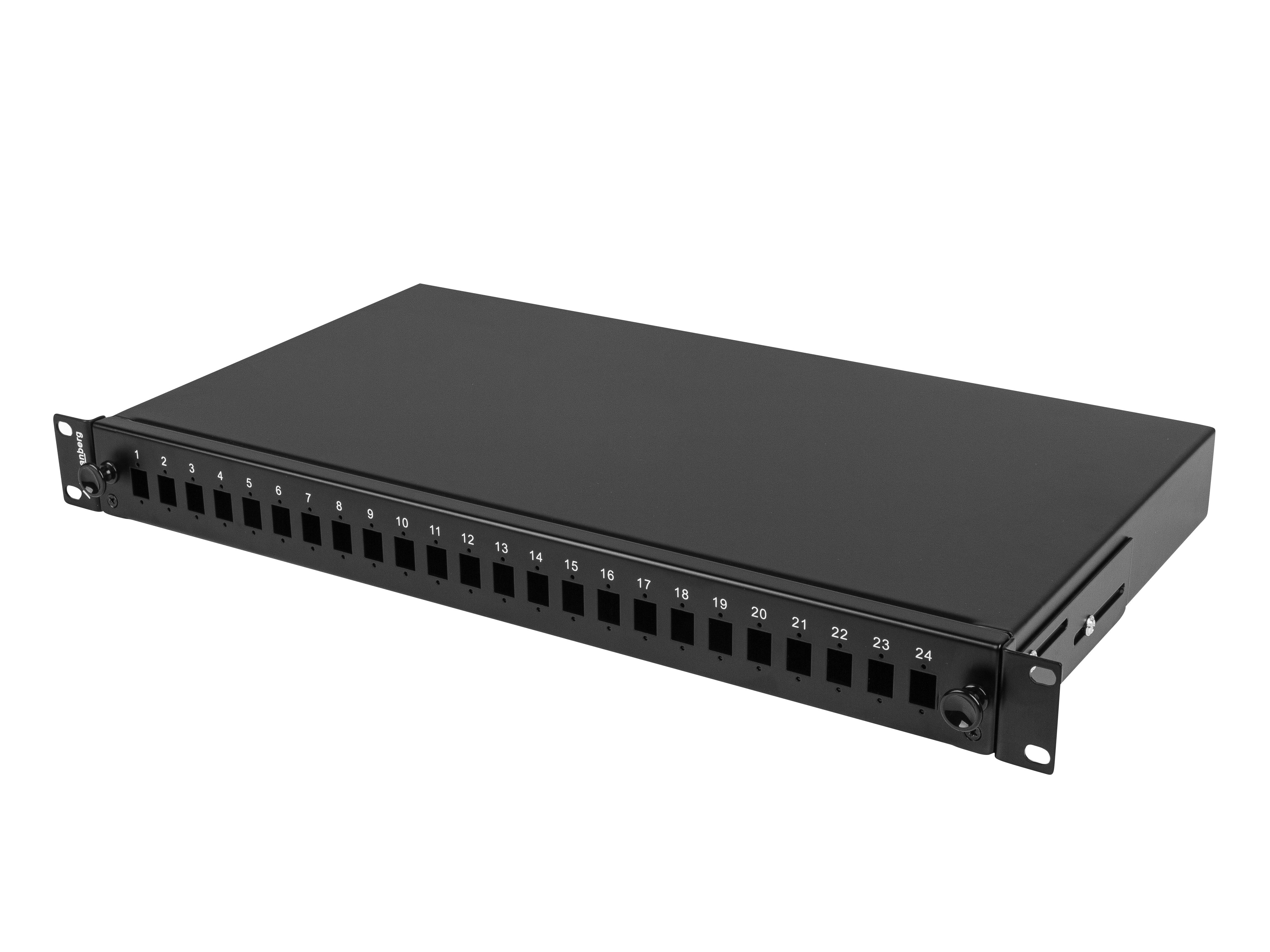 Lanberg Fiber Optic ODF for 24xSC Simplex or 24xLC Duplex Adapters R/M Metal Black