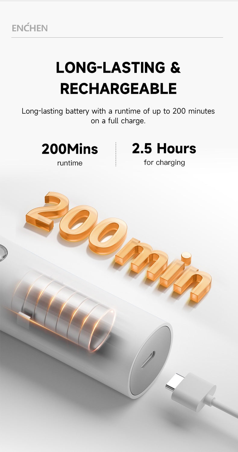 Enchen Hair Clipper BOOST 2 USB-C 1200mAh White