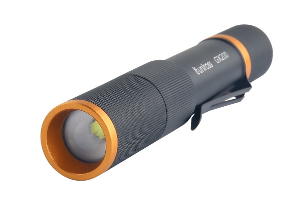 Uniross GX200 USB Rechargeable Torch IP44 Waterproof Aluminium 300 lumens 135m Beam