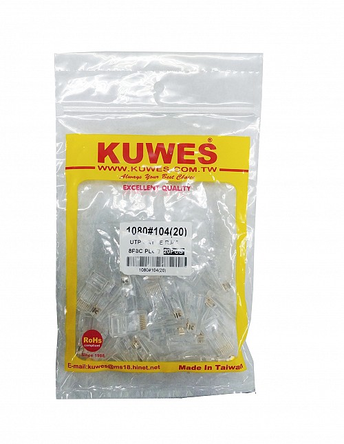 Kuwes Ethernet Plugs CAT5E RJ45 (20pcs bag)