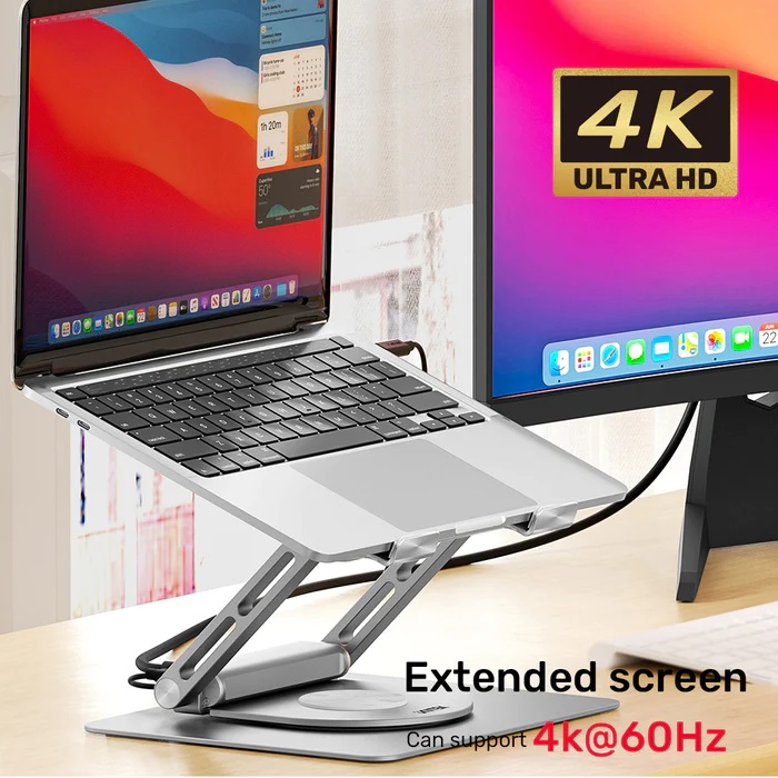 Unitek Laptop Stand with USB Hub 4K60Hz HDMI + Gb LAN + PD100W D1109A