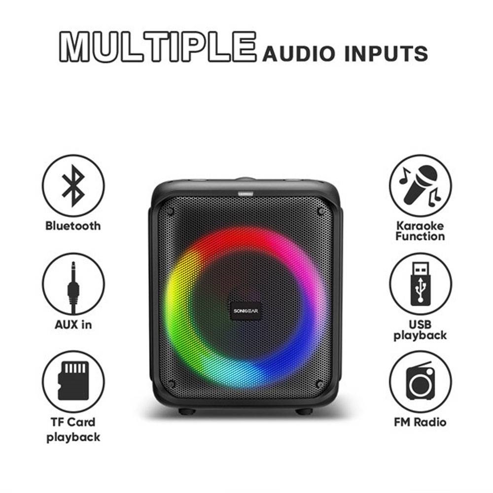 SonicGear AudioXPro600HD 90W Portable Karaoke Speaker BT/USB/FM with 1 Wireless Microphone