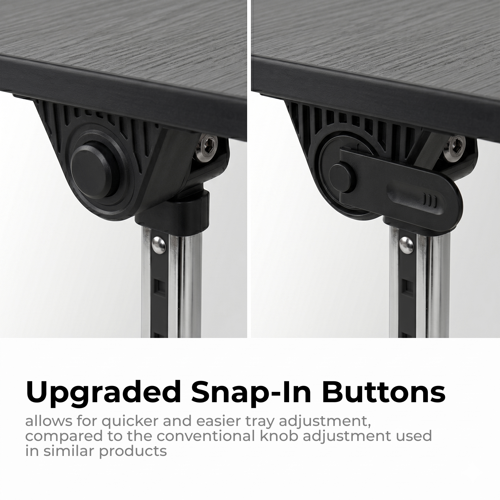 Lumivida Computer Tray Desk Multi-Purpose Foldable Ergonomic 60x34cm LPD01-7 Black