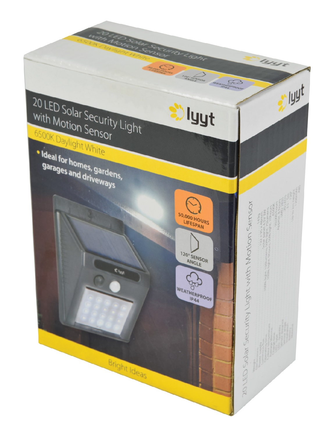 LYYT 20 LED Solar Security Light with Motion Sensor 154.842UK