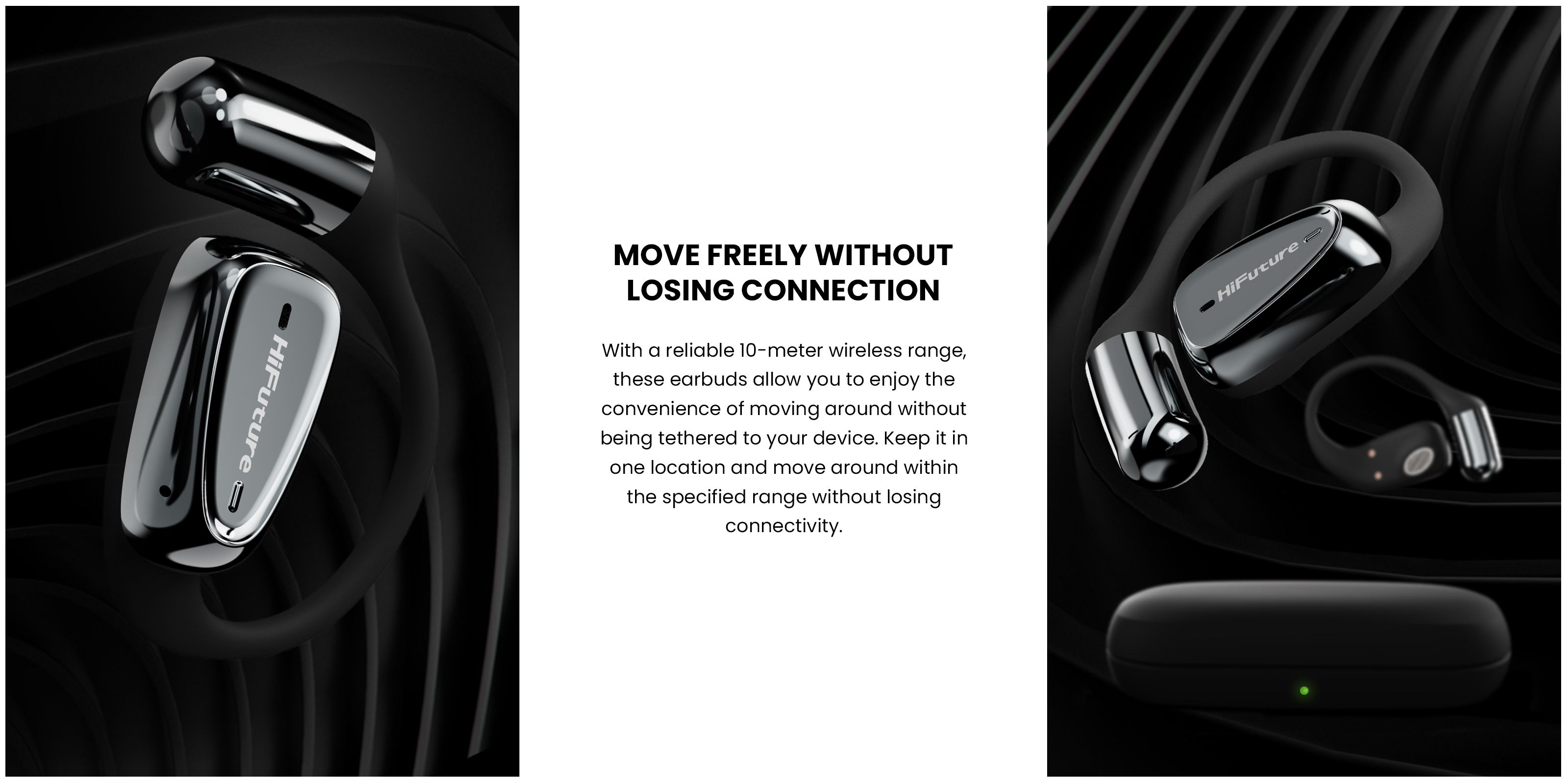 HiFuture Headphones Open Ear FutureMate 2 PRO Black