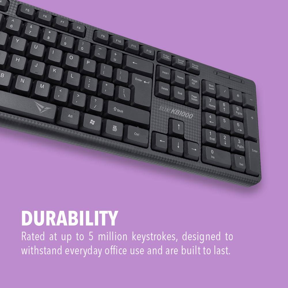 Alcatroz KB1000 Silent Wired Keyboard