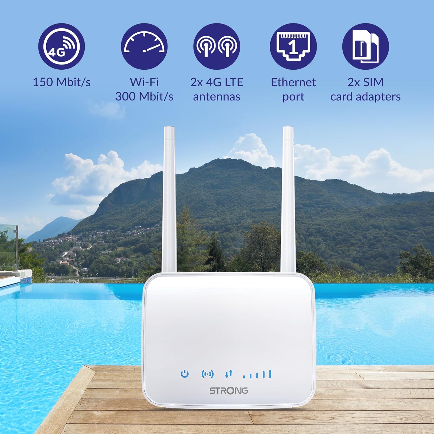 Strong Router 4G LTE CAT4 Wi-Fi N300 Mini 4GROUTER350MUK