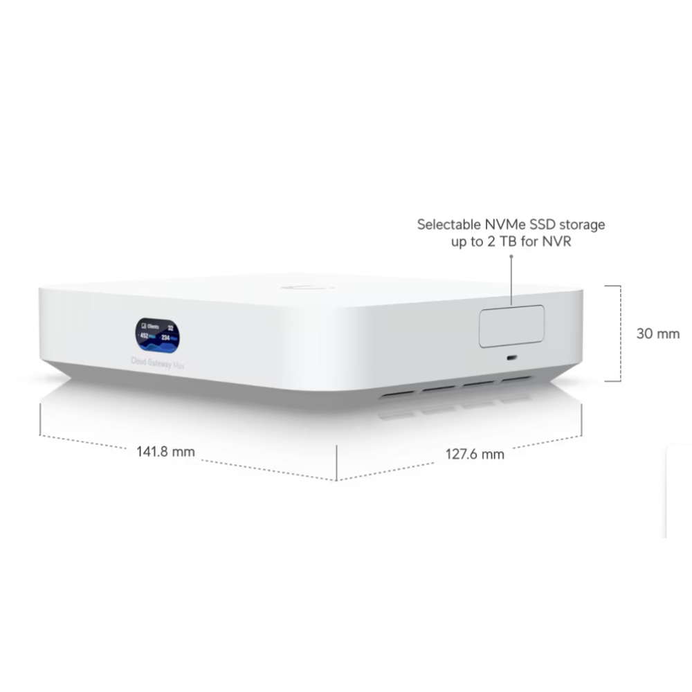 Ubiquiti UniFi Cloud Gateway MAX 5x 2.5GE, 512 GB NVMe SSD UCG-MAX