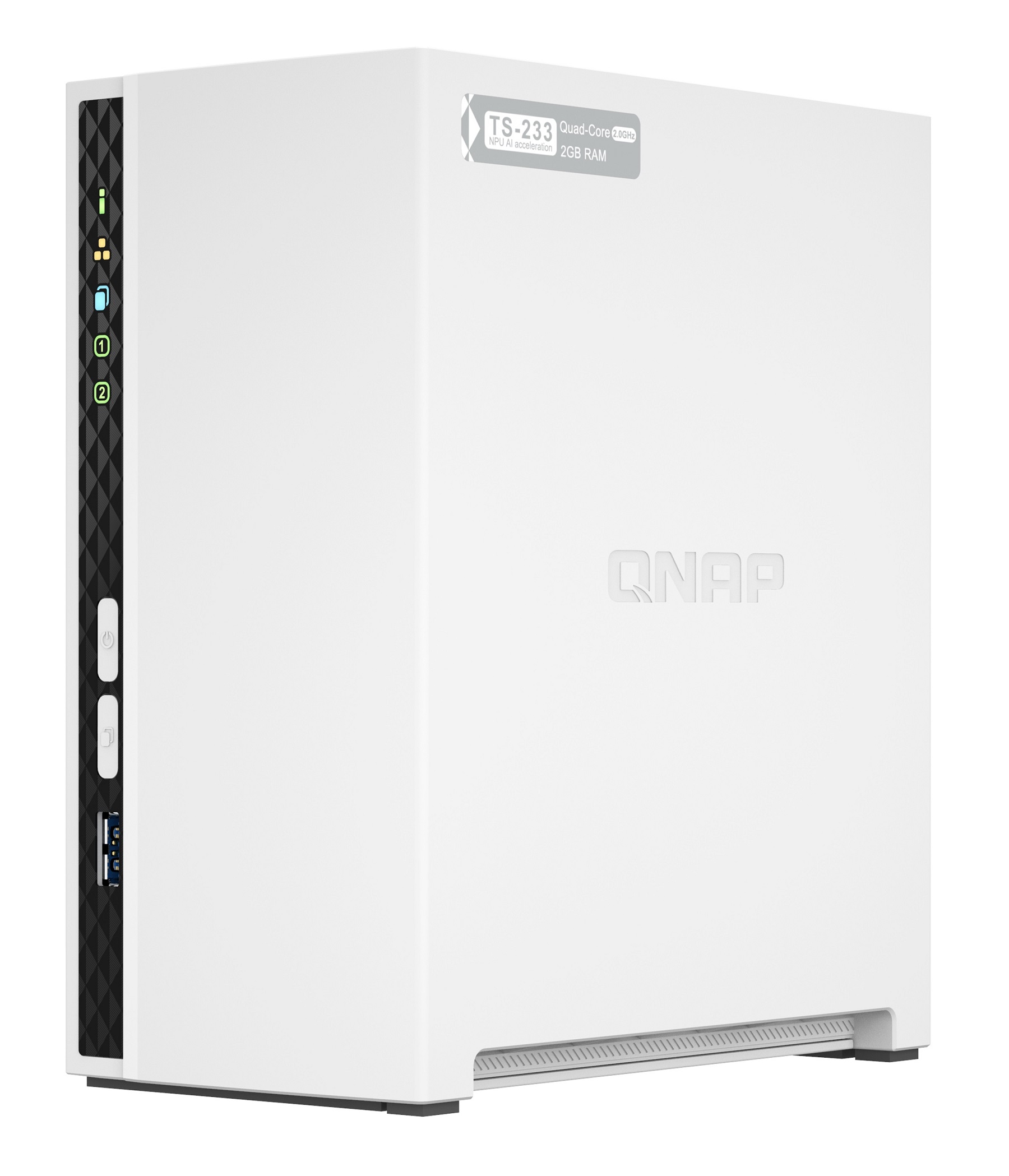 QNAP NAS 2-Bay Tower ARM Quad-Core, 2GB RAM & Gigabit Ethernet TS-233