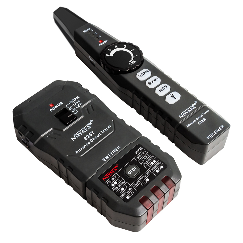 Noyafa Circuit Tracer & Breaker Finder with GFCI Tester, RJ45 Tracing, NCV & Adjustable Sensitivity NF-825TMR