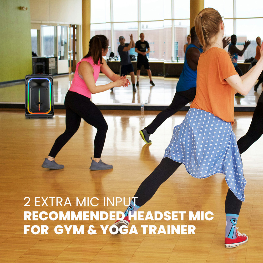 SonicGear Portable Karaoke Speaker 12'' 240W TWS BT/USB 2x Mics HYPERBOX 1300 Pro