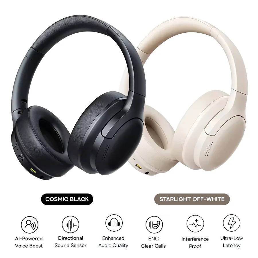 Baseus Headphones Over Ear Bass BH1 Lite White