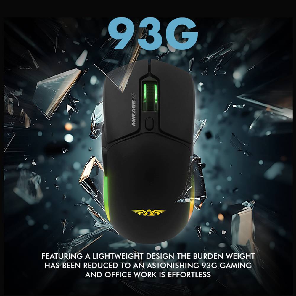 Armaggeddon Gaming Mouse Wired+2.4G+BT Recharge 600mAh MIRAGE-VI Black