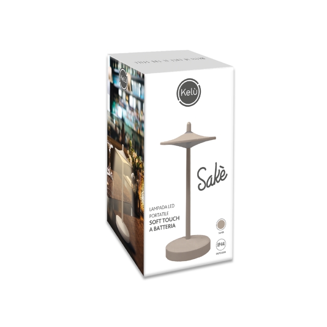 KELU SAKE USB-C Rechargeable IP44 Aluminium Lamp 130LM Sand