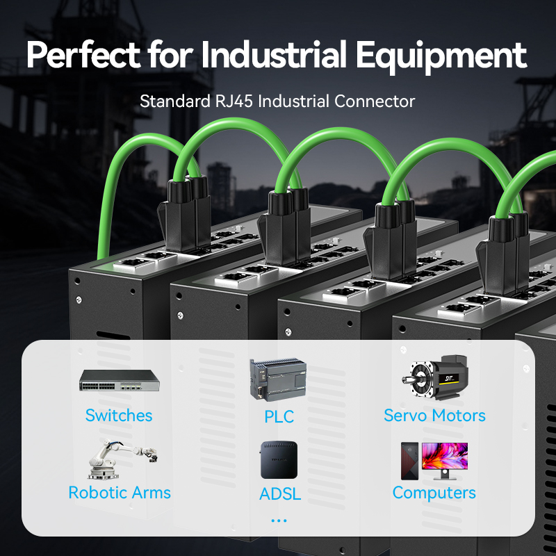 Vention NETWORK Connectors CAT6A FTP Shock-Resistant Modular Plug IDOB0-10 (10-Pack)