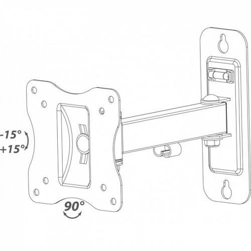 Unitronic TV Wall Mount 10x10 15kg Single Arm 10-23"