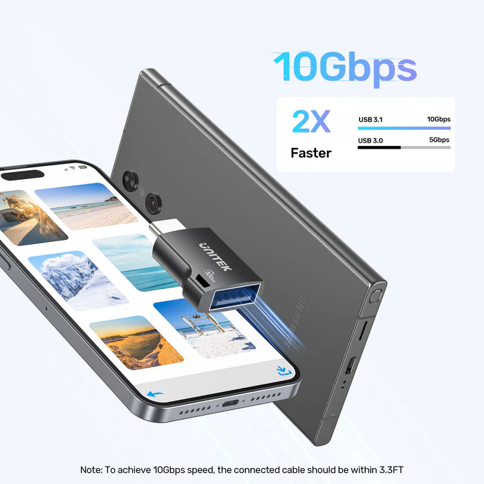 Unitek UCA USB-A Female to USB-C Male Adapter 10Gbps A1048A