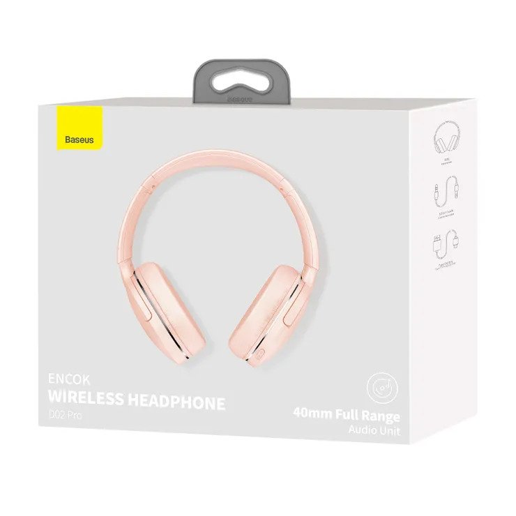 Baseus Encok Wireless Headphone D02 Pro Pink