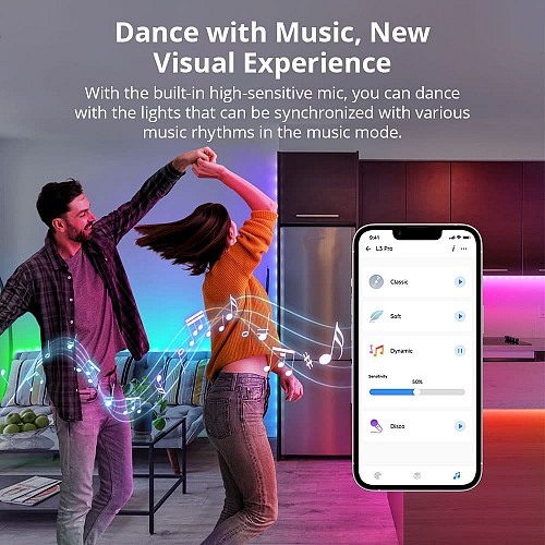 Sonoff Smart LED Light Strip RGBIC Outdoor IP54 Wi-Fi/BT L3-5M-P