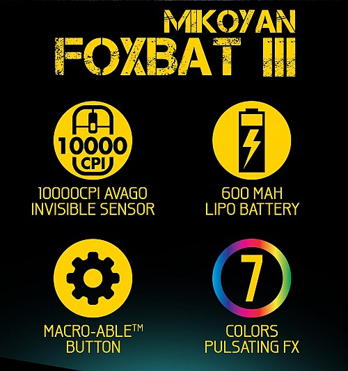Armaggeddon Foxbat 3 Kevlar13 Pro-Gaming Wireless Rechargeable Mouse