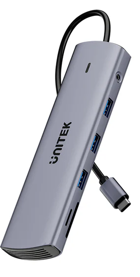 Unitek USB-C Hub USB3.0 HDMI/VGA/Gb/SD/Audio/PD100W D1113B