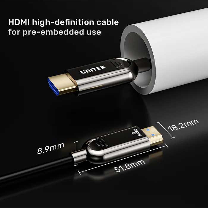 Unitek Fiber Optic HDMI 2.1 Cable 8K60Hz 30.0m C11085GY-30M