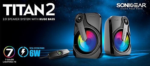 SonicGear Titan2 2.0 USB Speakers 12W 7LFX
