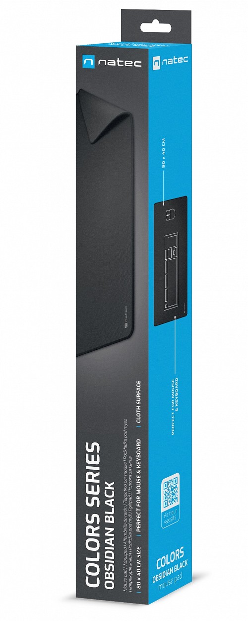 Natec COLORS SERIES XL Mousepad Obsidian Black