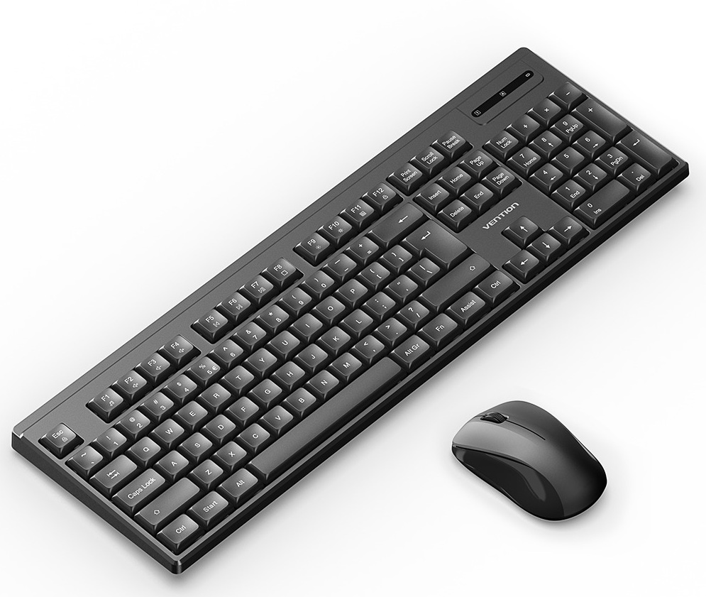 Vention Keyboard and Mouse Combo Wireless Silent Slim Full Size KTZB0-EN