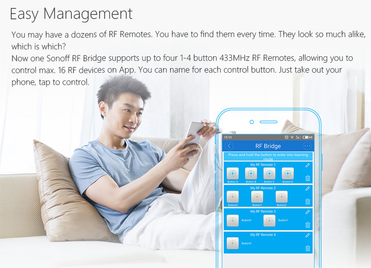 Sonoff BRIDGE RF Hub 433MHZ