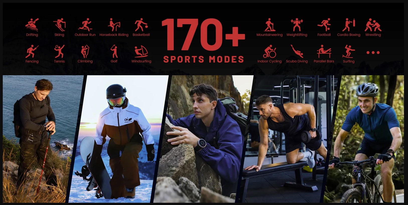 Kospet TANK T3 ULTRA 2 Rugged Smartwatch GPS Silicone Black